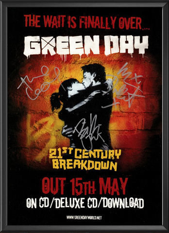 Green Day - 21st Century Breakdown Signed Music Print